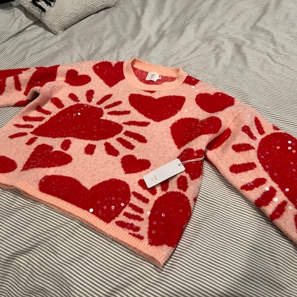 Sequined heart sweater - NWT - Picture 3 of 4